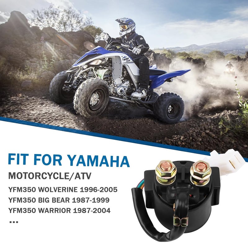 Oceanair Starter Solenoid Relay for Yamaha Warrior 350 1987-2004 Big Bear 350 1987-1999 Wolverine 350 1996-2005 YFM 350 1996-2005 for Honda TRX300 Fourtrax 300 1988-2000 TRX250 1984-1987 Sportrax 2003-2008 - Image 2